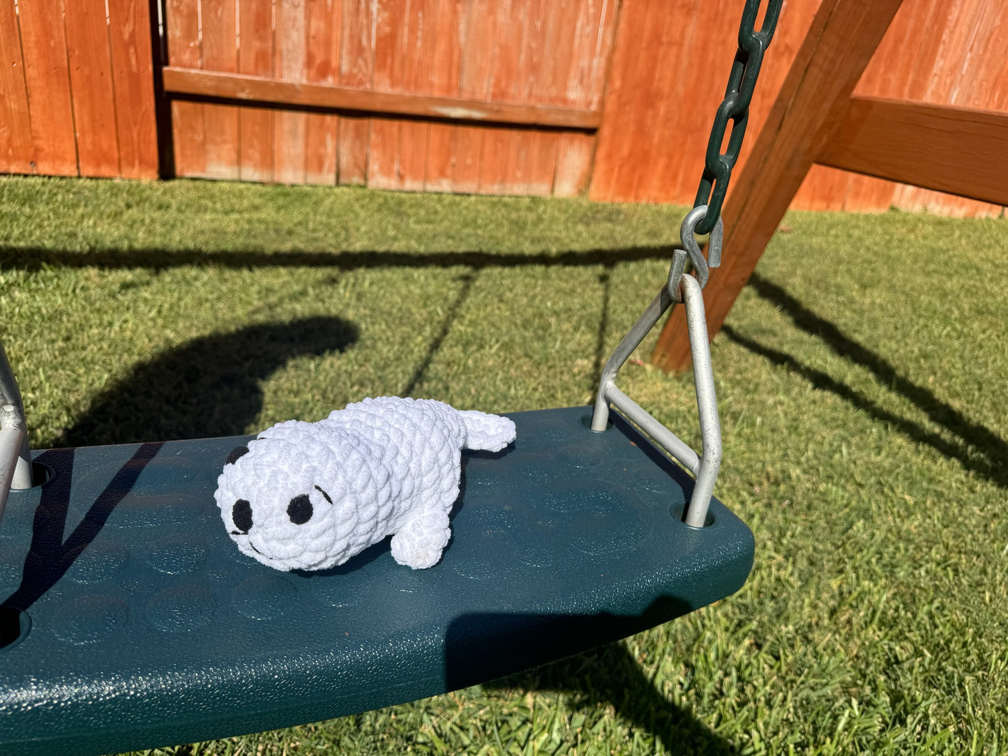 Crochet Baby Seal in White