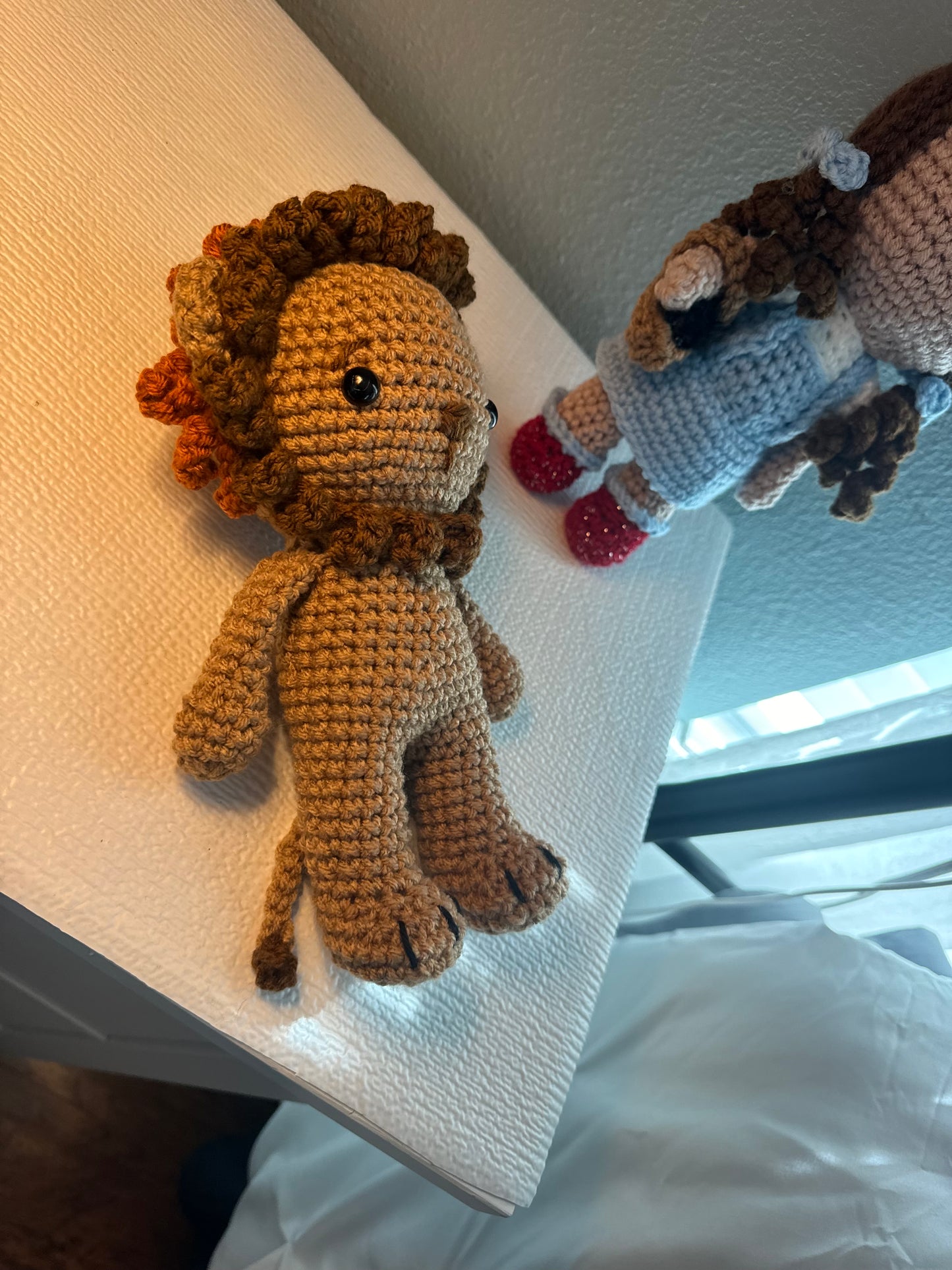 Cowardly Lion Crochet Doll