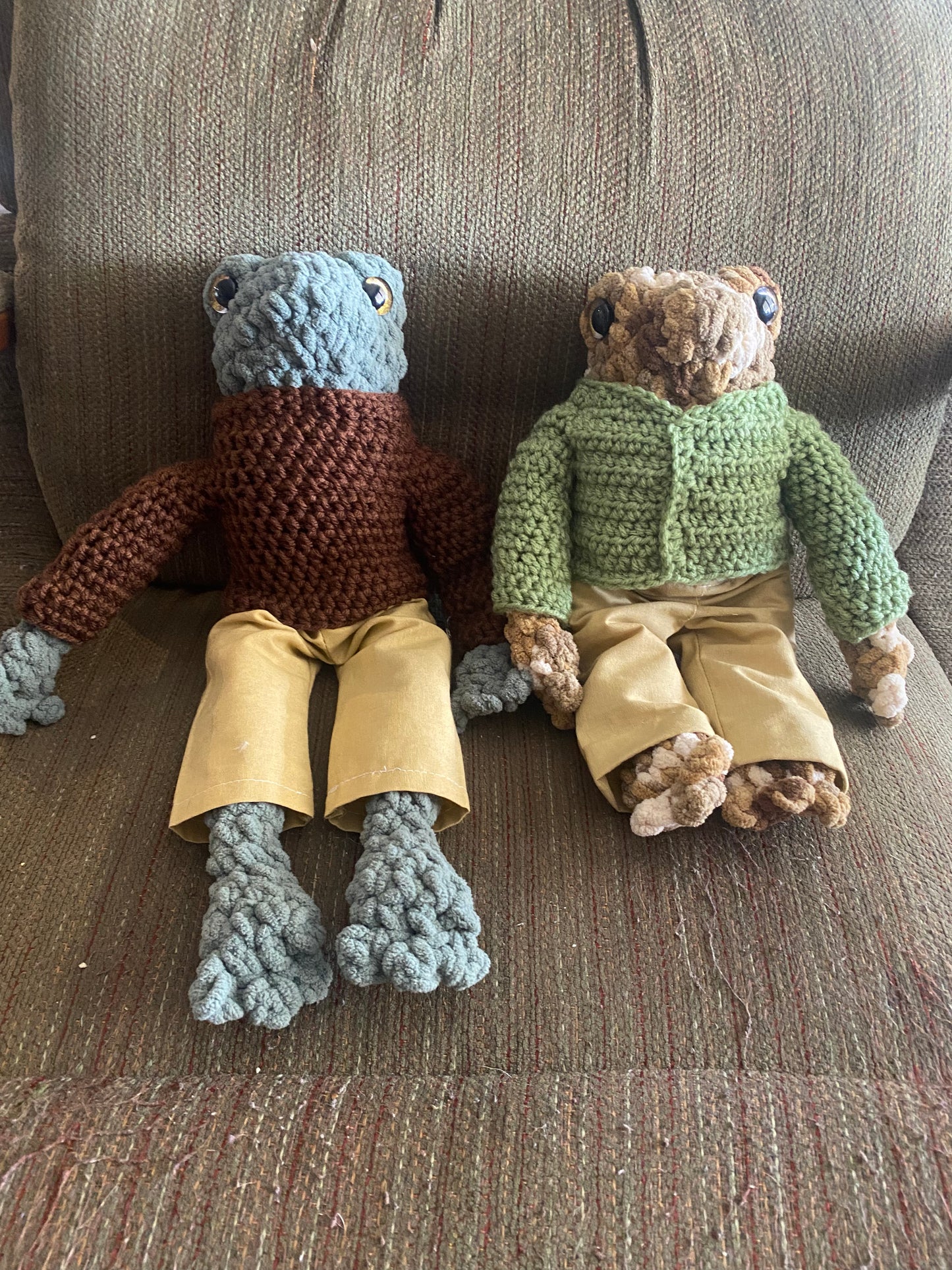 Crochet Frog And Toad Plush Sold Separately