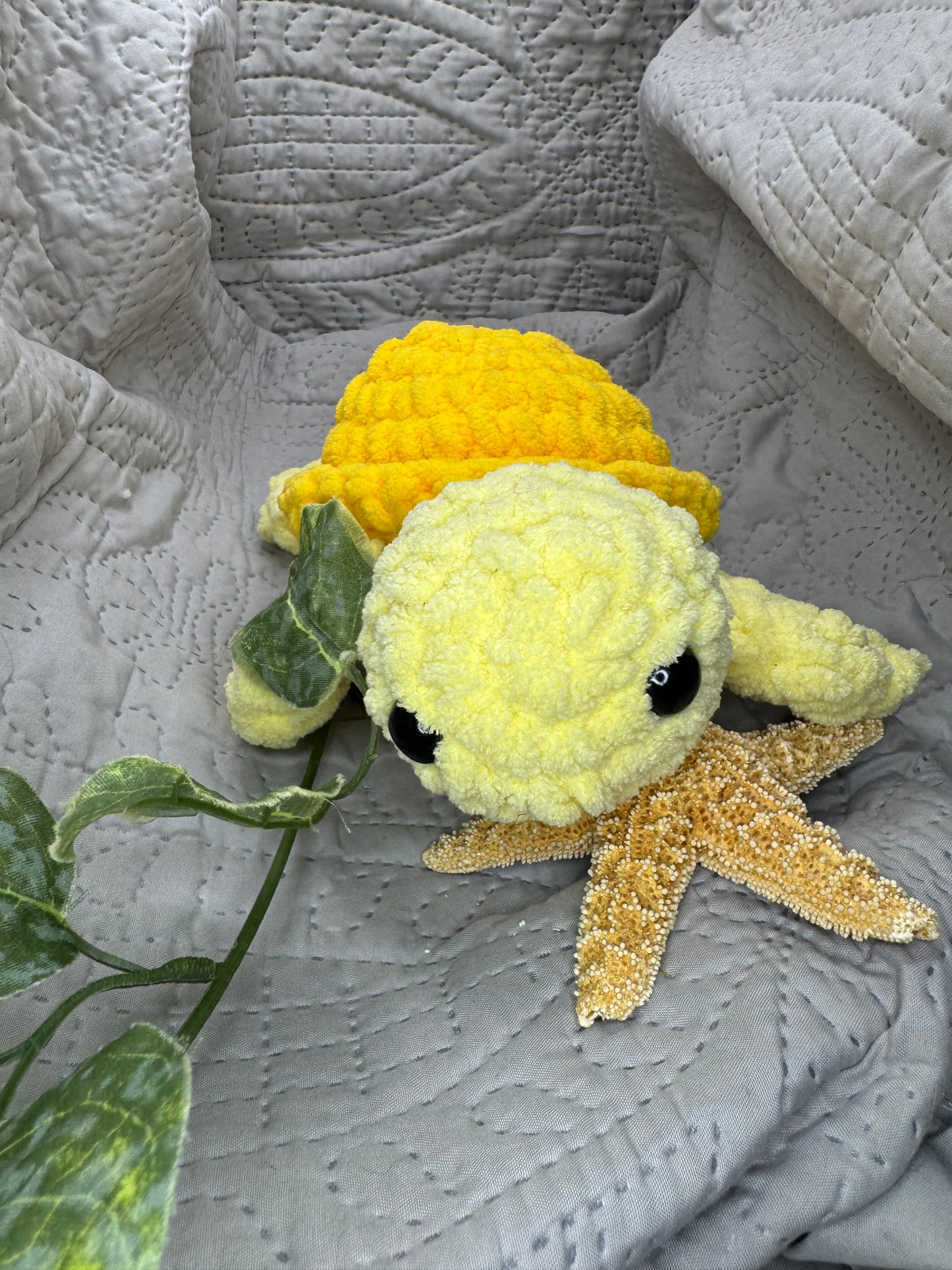 Medium Crochet Sunshine Sea Turtle Each Sold Separately