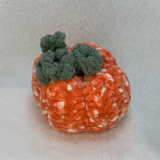 Small Crochet Pumpkin in Speckled Orange