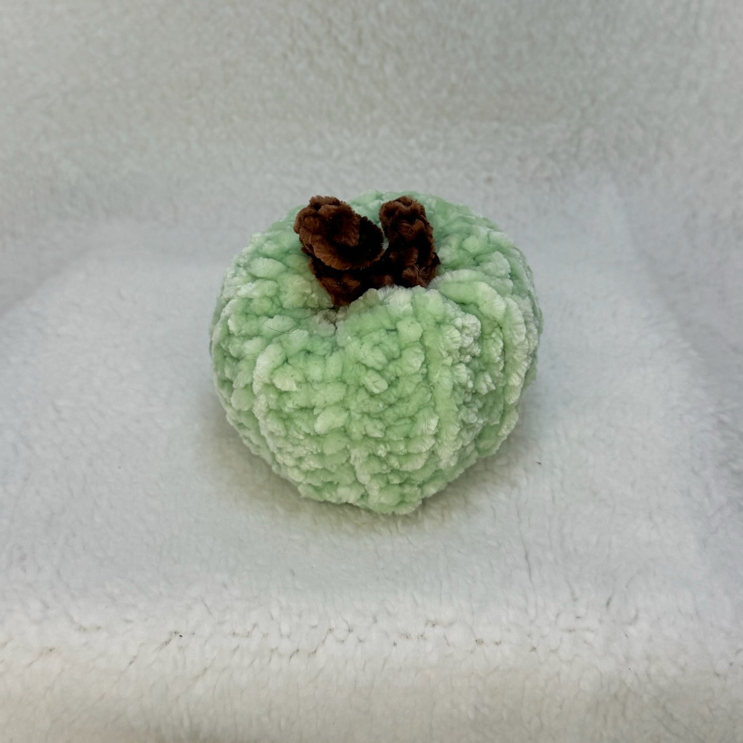 Mini Crochet Pumpkin Decor in Mint and Brown