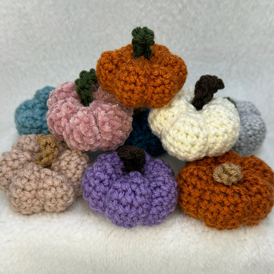 Extra Mini Crochet Pumpkin Decor in Assorted Colors