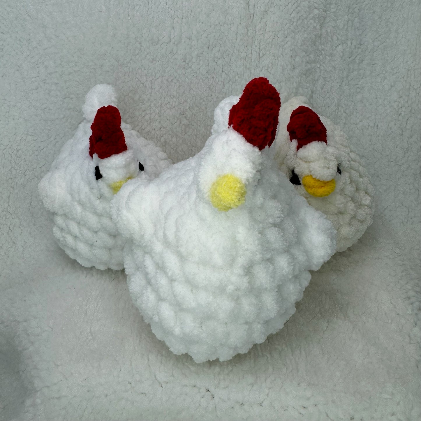 Small Crochet Chicken in White