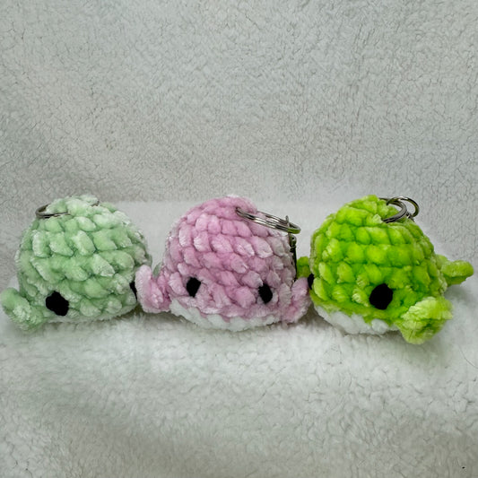 Mini Crochet Whale Plush Keychain or Bag Buddy in Assorted Colors