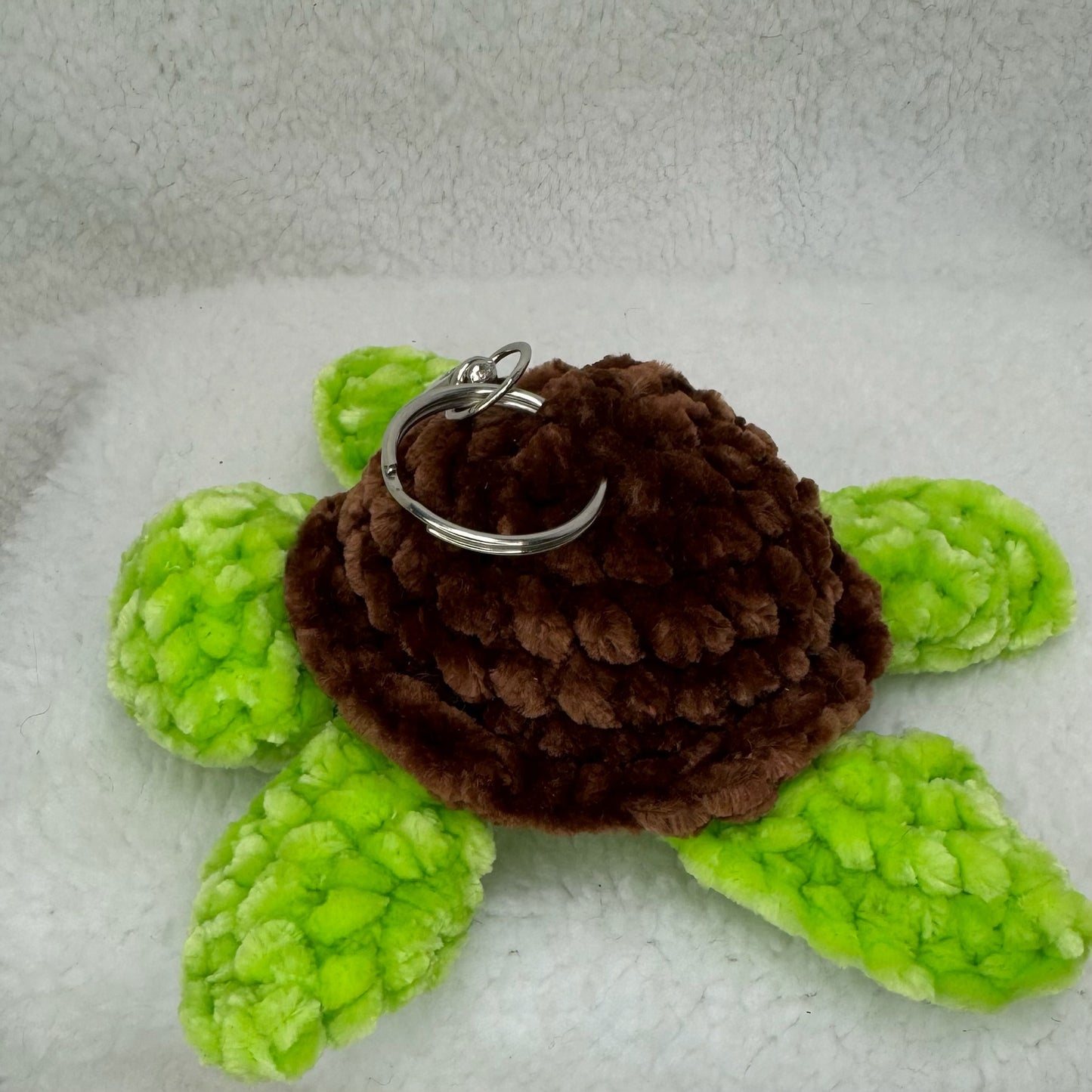 Crochet Mini Turtle Plush Keychain or Bag Buddy