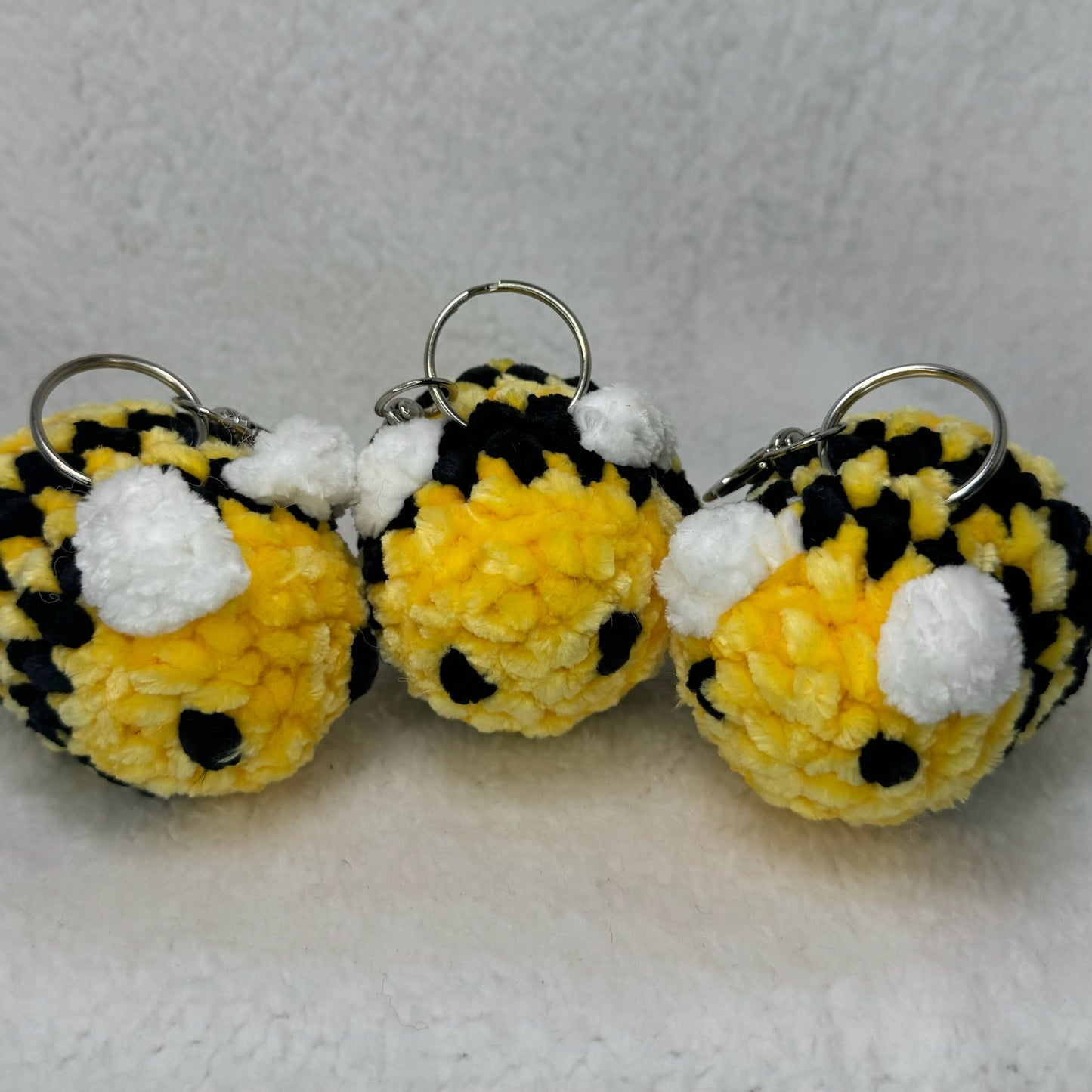 Mini Crochet Bee Plush Keychain Bag Buddy