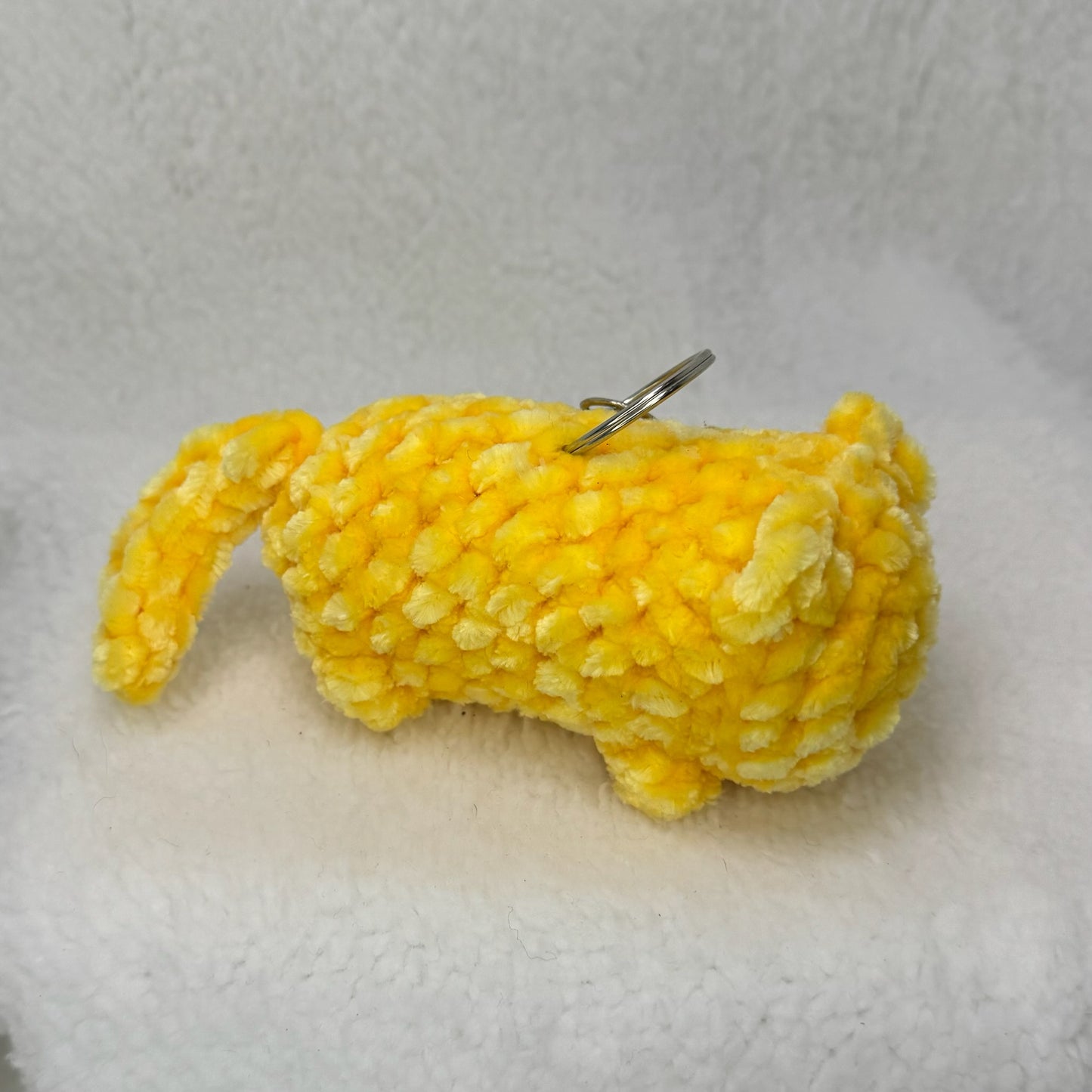 Mini Loaf Cat Plush Keychain Bag Buddy in Yellow