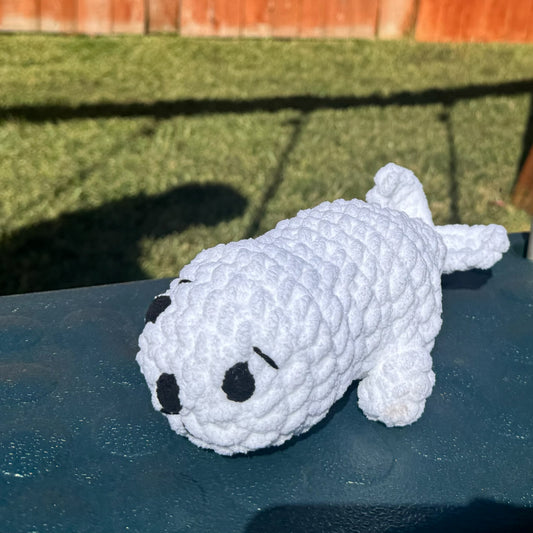 Crochet Baby Seal in White